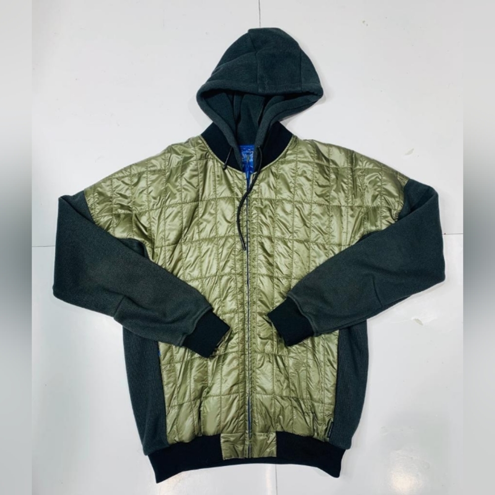 Cotopaxi Green and Black Puffer Jacket with Integrated Hood